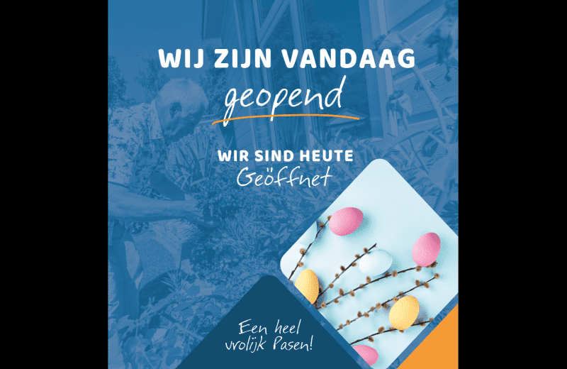 Wir haben am Ostermontag geöffnet!